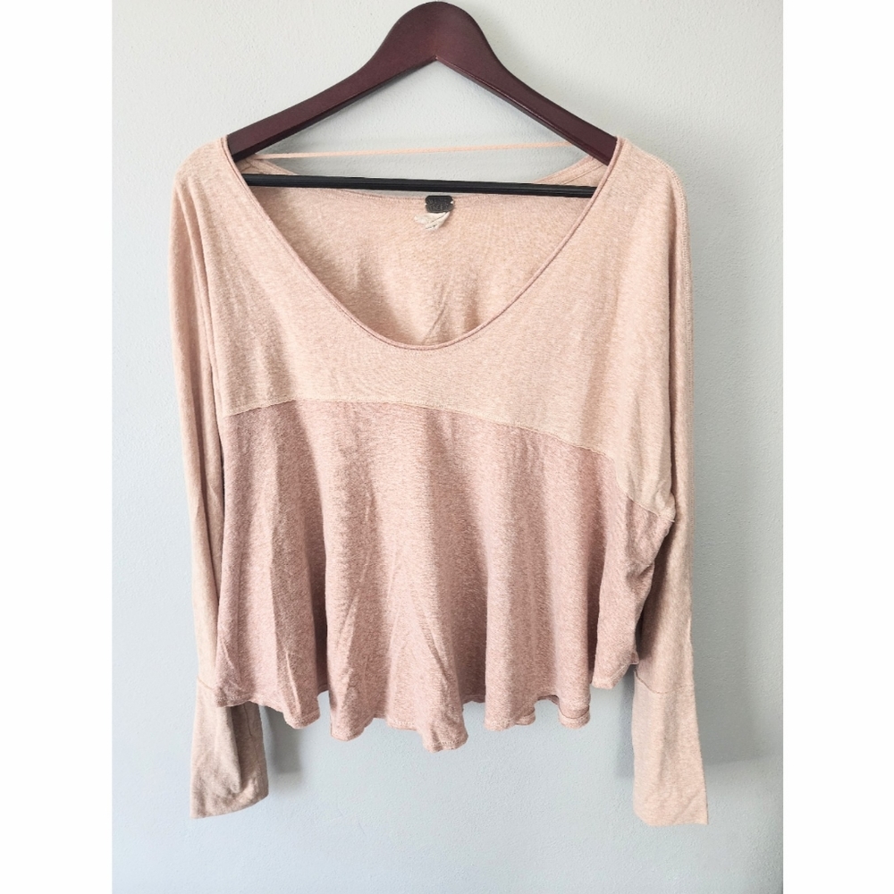 Free people we the free cloud nine oversized long sleeve pullover top medium